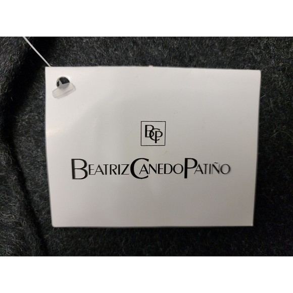 NWT Beatriz Canedo Patino Handmade Baby Alpaca Lamb Wool Scarf Gray 68.5"x11" - Picture 4 of 7